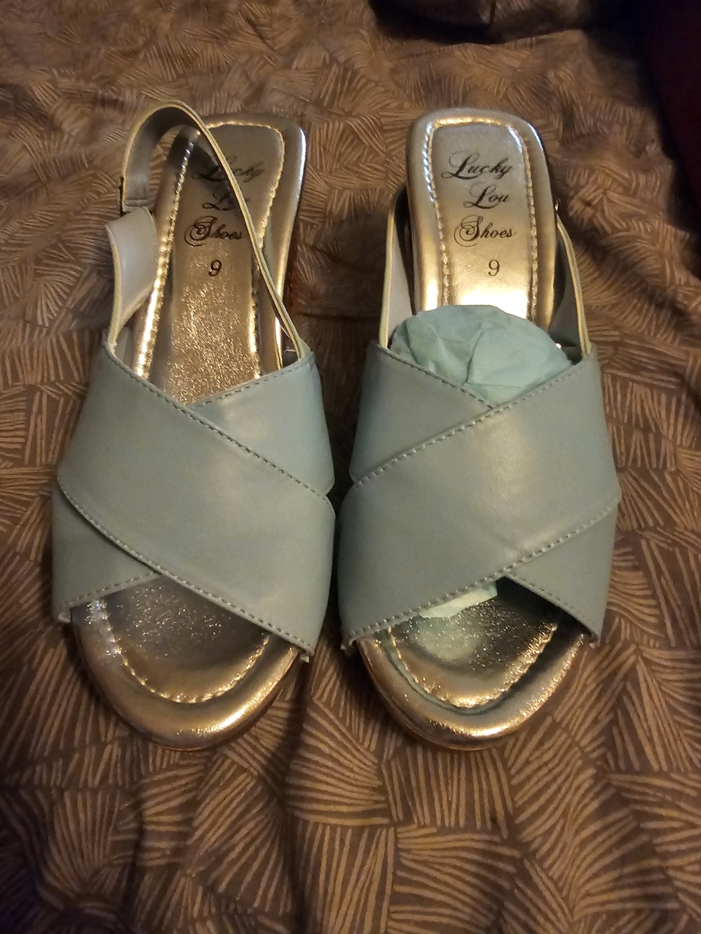 Lucky Lou Women’s Iris Moku Tiki Slingback Sandals - Size 9